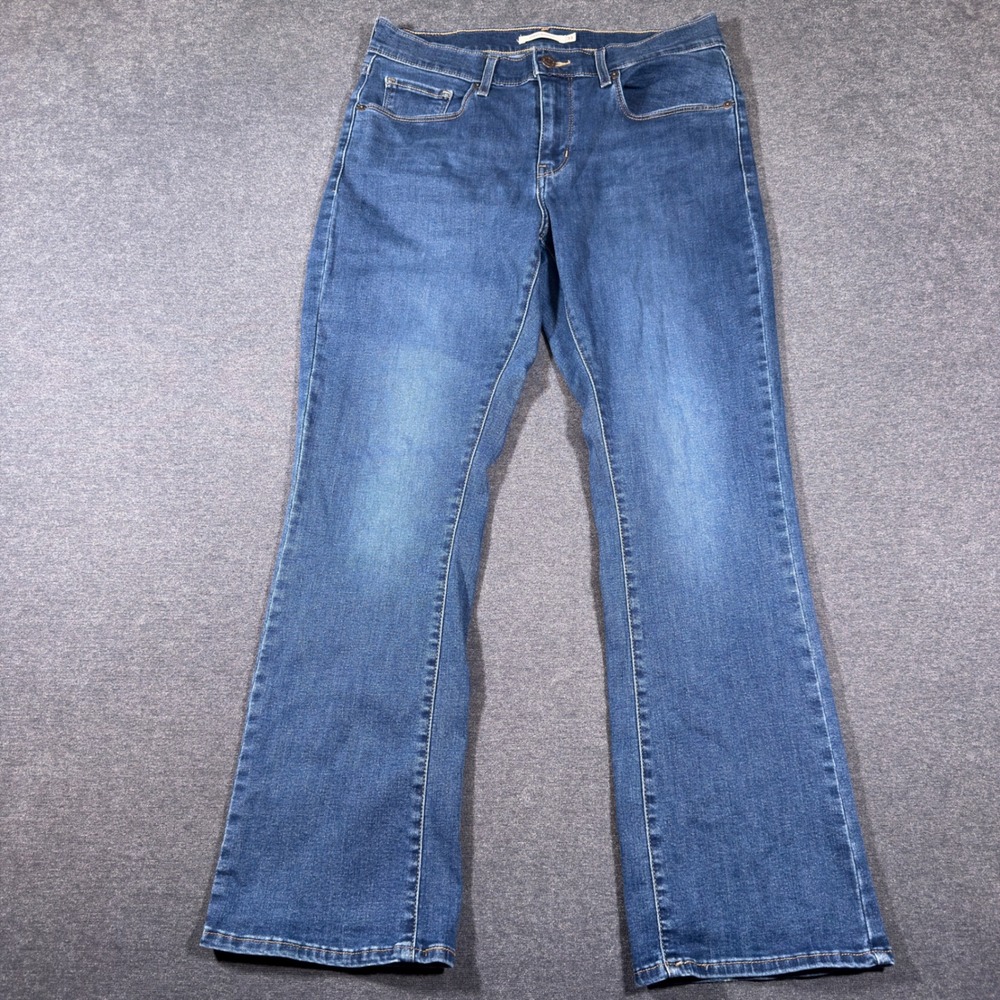 Levi's Jeans Women 31 Blue Curvy Bootcut Mid Rise Stretch Denim Casual Comfort